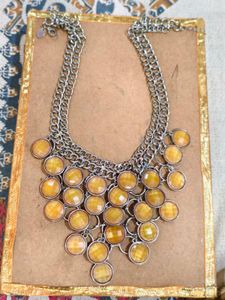Statement Yellow Stone Necklace