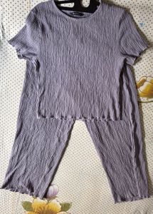 Zudio Purple Co-ord Set Daily wear