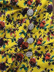 Zara Yellow Floral Ruched Mini Skirt