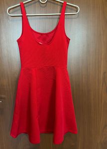 Red skater dress