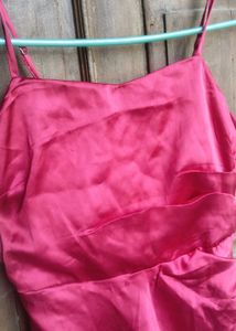 Elegant Ruched Satin Dress