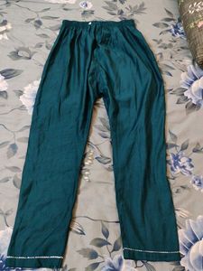 Stylish Teal Kurta Set with Embellishments