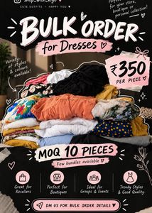 Bulk Order Dresses - Trendy Styles no bargaining