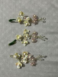 Floral Hair Pins - Set of 3
