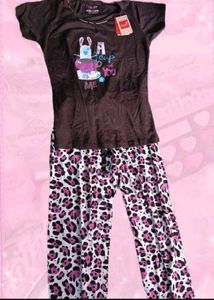 Cute Bunny Graphic Pajama Set