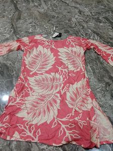 Pink Floral Print kurti