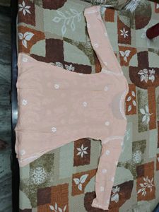 Peach Chikankari Kurta