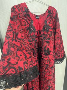 Stunning Red & Black Pakistani Kurta Set❤️
