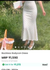 Savana Polka Dot Backless Bodycon Dress
