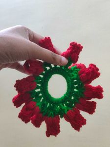 Crochet Flower Hair Tie