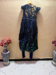 Blue Embroidered Dress