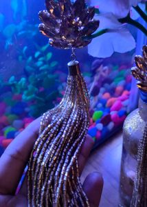 Long Crystal Beads Earrings