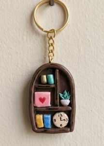 Unique Book Shelf Miniature Keychain