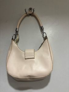 Cute Cream Bow Hobo Bag