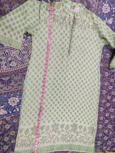 Green Cotton Kurta