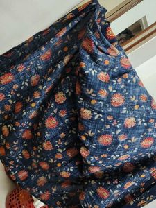Blue Floral Print Kurta