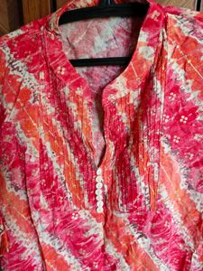 Vibrant Tie-Dye Cotton Kurta