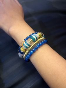 Blue Beads Bracelet (set of 4)