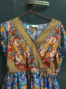 Boho Floral Mini Dress