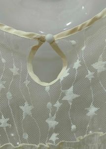 Sheer Star Print Tiered Midi Dress