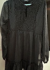 Stylish Black Polka Dot Dress