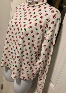 Festive Santa &amp; Christmas Tree Turtleneck