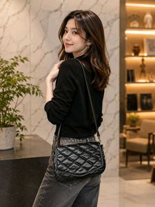 Chic Quilted Black Crossbody Bag