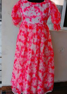 Pink Tie-Dye Maxi Dress