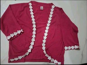 Stylish Pink &amp; Black shrug Set