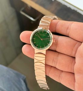 Calvin Klein Rose Gold Green Watch
