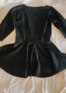Black Peplum Top