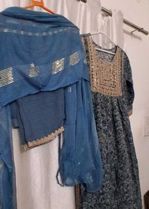 Elegant Blue Kurta Set with Dupatta