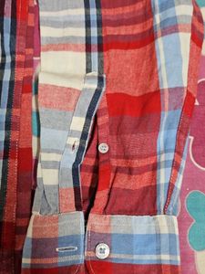 Men's Red Plaid Long Sleeve Shirt