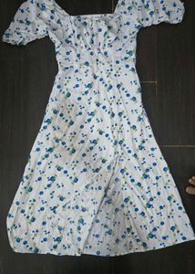 Floral slit midi dress