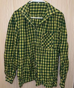 Green & Yellow Plaid Button-Up Shirt