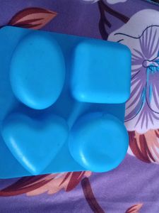 Blue Silicone Mold  for making soaps pair of two