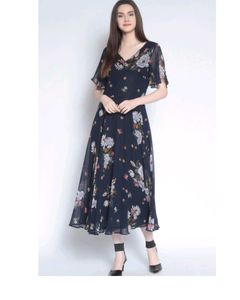 Chic Floral Print Midi Dress
