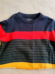 New 8-9 Yrs Kids Sweatshirt (Stripped Multicolor)