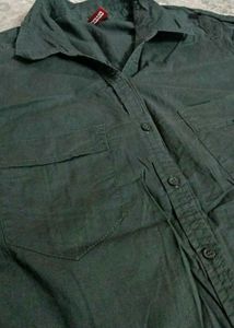 Dark Grey Button-Up Shirt