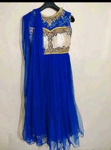 Royal Blue Embroidered suit set