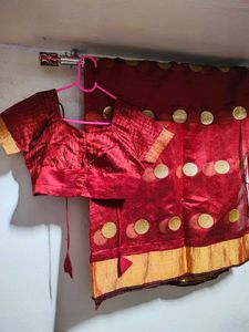 Beautiful Red Saree with Blouse