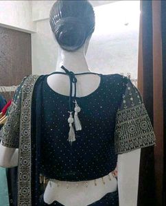 Stylish Black Sequined Lehenga Choli