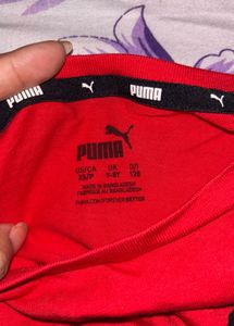 Boys Puma Red T-Shirt