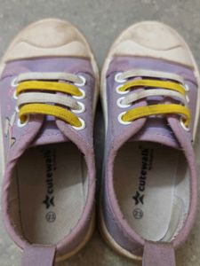 Babyhug Cute Purple Unicorn Rainbow Sneakers