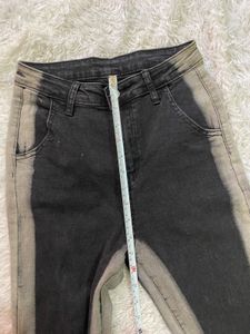 Flare Jeans with Contrast Panels