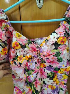 Floral Puff Sleeve Mini Dress