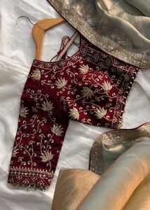 Elegant Saree with Embroidered Blouse