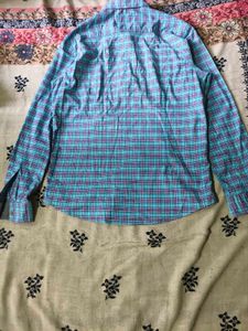 US polo blue checked shirt