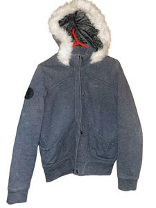 Grey Faux Fur Hooded Jacket