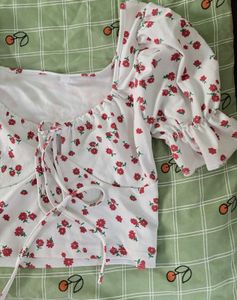 Floral printed crop top